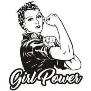 girl power rosie riveter vinyl decal 5"